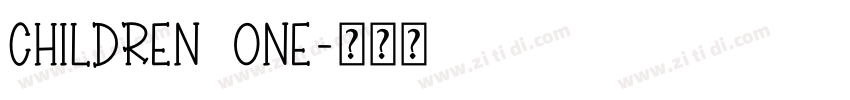 CHILDREN ONE字体转换